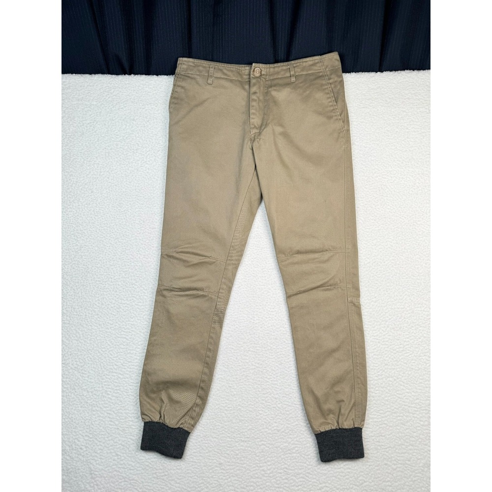 KITH Mercer Twill Jogger Pants Mens 28 Fits 31x30.5 Beige Stretch Tapered Leg